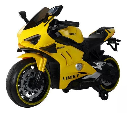 Motocicletă Electrică pentru Copii – Plimbări Pline de Energie și Distracție! Galbena🚀🏍️